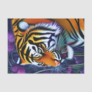 Papel De Seda Abstrato Wild Majexpressa Tiger