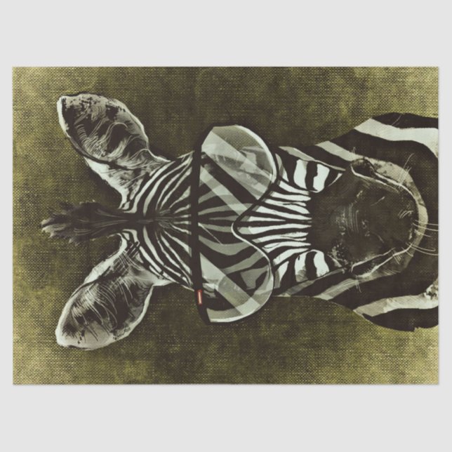 Papel De Seda Abstrato Zebra Legal (Frente )