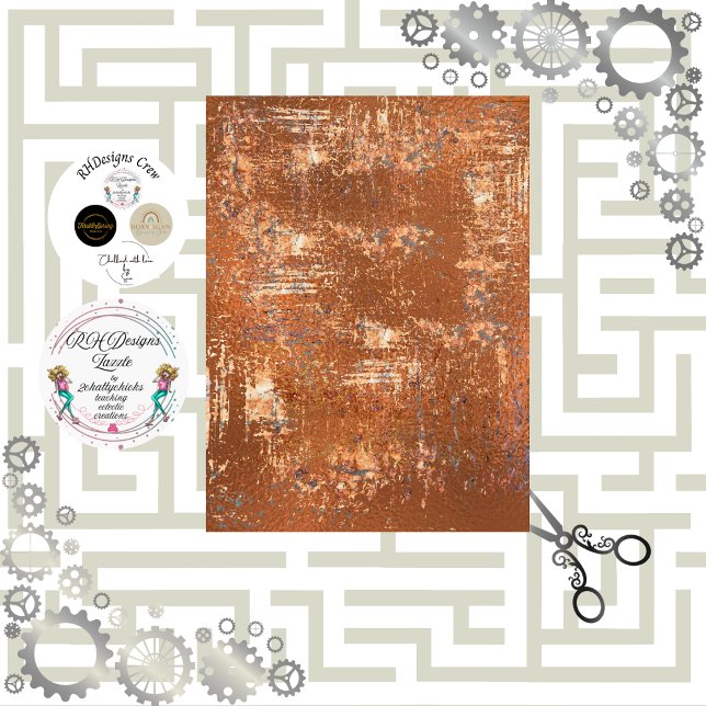 Papel De Seda Acabamento Falso Ferrugem Decoupage Steampunk (Criador carregado)