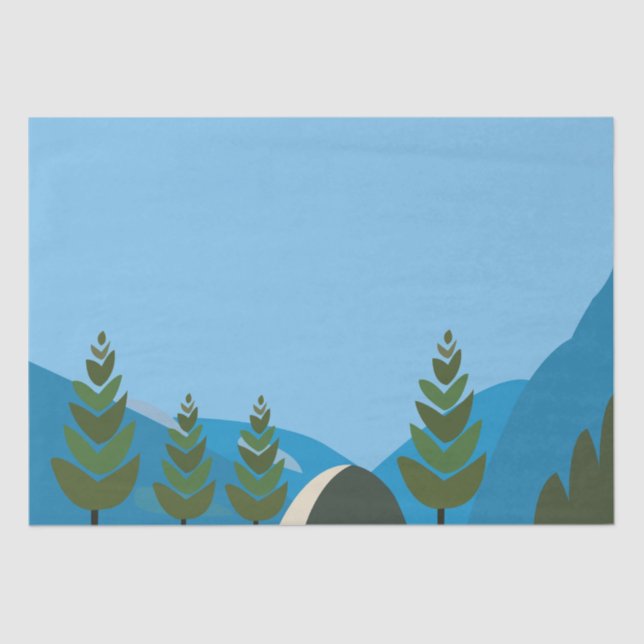 Papel De Seda Acampamento me faz sentir vivo acampando (Frente )