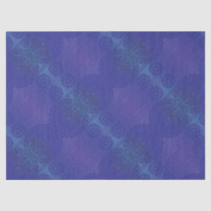 Papel De Seda Aceitação   Medalhões Blue Indigo Violet Boho