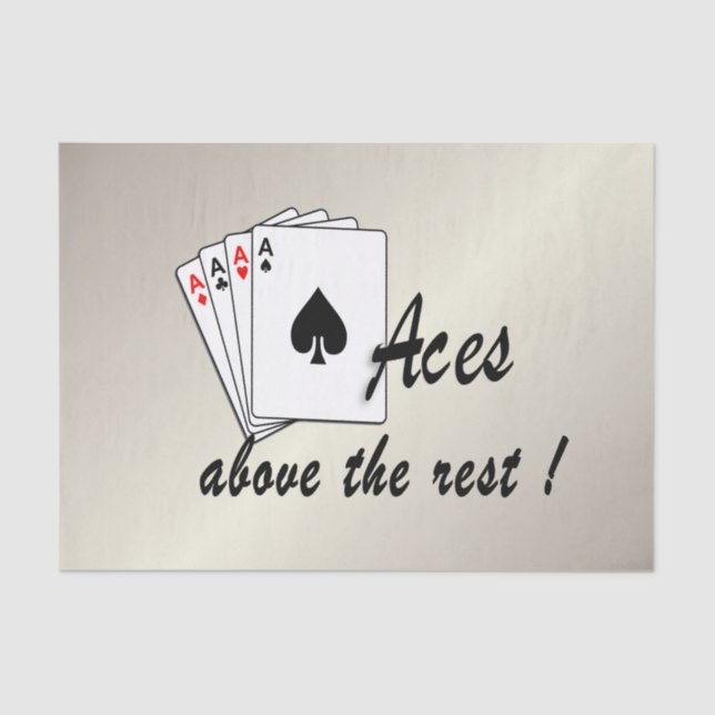 Papel De Seda Aces acima do resto Dourado (Frente )