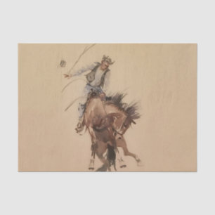 Papel De Seda Açoitamento manual de um Bronc por Edward Borein