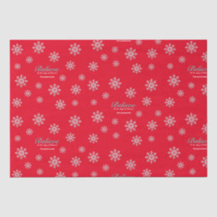 Papel De Seda Acredite na Mágica do Natal Vermelha