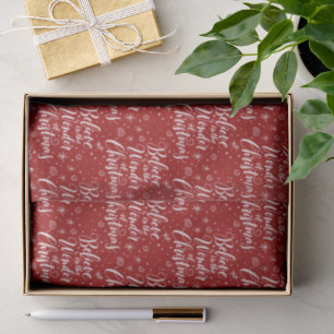 Papel De Seda Acredite na Maravilha da Carta de Natal Vermelha