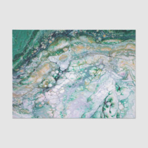 Papel De Seda Acrylic Fluid Pour Dragão Esmeralda