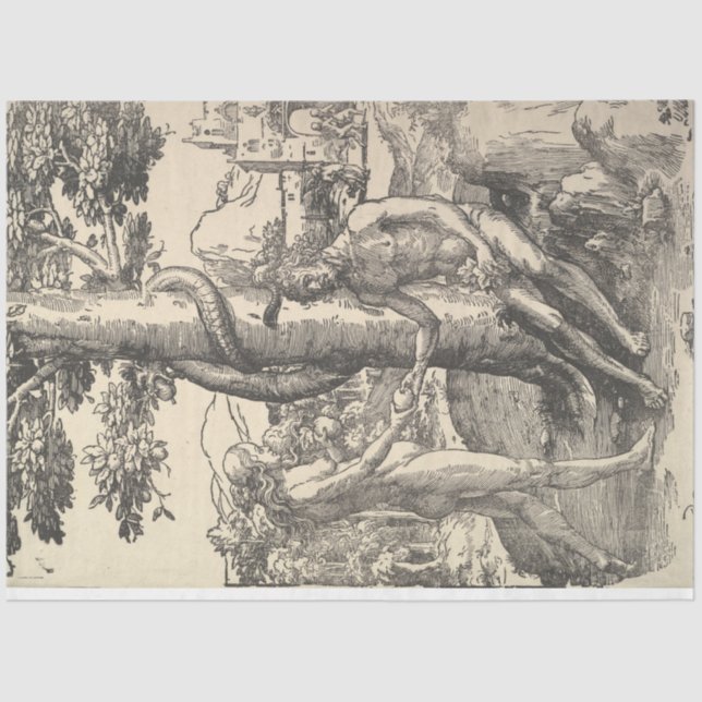 Papel De Seda Adão e Eva: A Queda do Homem (Lucas van Leyden) (Frente )