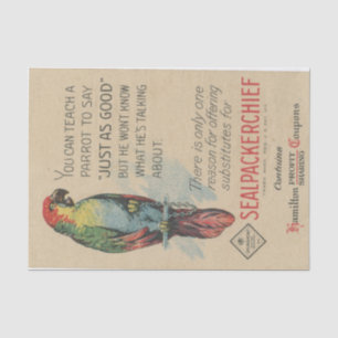 Papel De Seda Adesivo de catálogo de papagaio de decoupage vinta