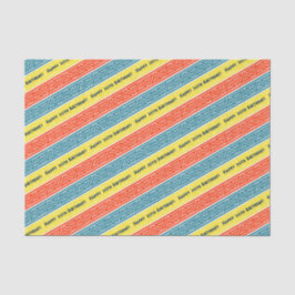 Papel De Seda Adicione seu aniversário feliz Feliz aniversário C