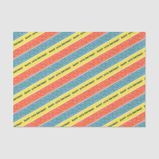 Papel De Seda Adicione seu aniversário feliz Feliz aniversário C