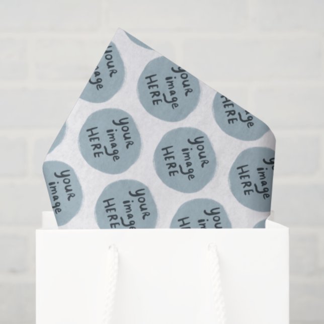 Papel De Seda Adicione seu LOGO ou imagem personalizada  (Sacola de presentes)