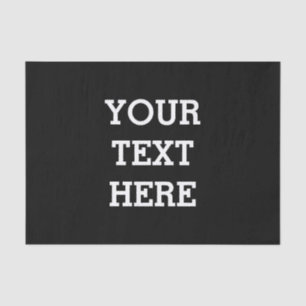 Papel De Seda Adicione seu próprio texto personalizado aqui pret