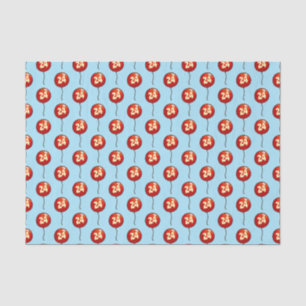 Papel De Seda Adicione seus balões de aniversário vermelho simpl