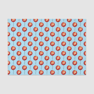 Papel De Seda Adicione seus balões de aniversário vermelho simpl
