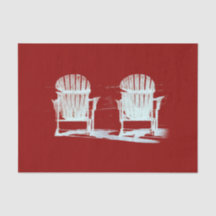 Adirondack Beach Chairs Red White Russe