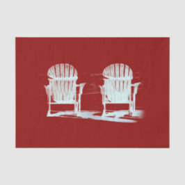 Papel De Seda Adirondack Beach Chairs Red White Russe