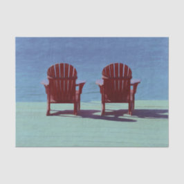Papel De Seda Adirondack Beach Chairs Teal Blue Rustic