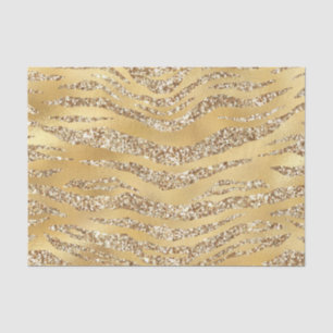 Papel De Seda Adorável Estampa de Pele de Tigre Dourado Amante d