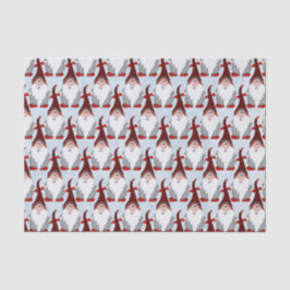 Papel De Seda Adorável Red Black Gnomo Natal Natal