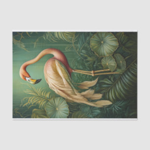Papel De Seda Adornos de Penas de Flamingo, Botânica Elegante