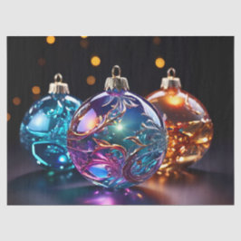 Papel De Seda Adornos de Vidro de Natal Brilhantes Artesanato de