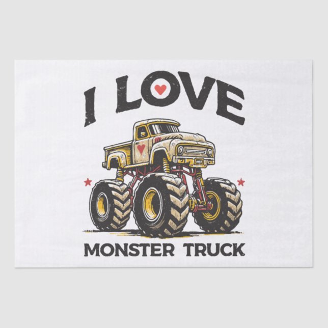 Papel De Seda Adoro Monster Truck (Frente )