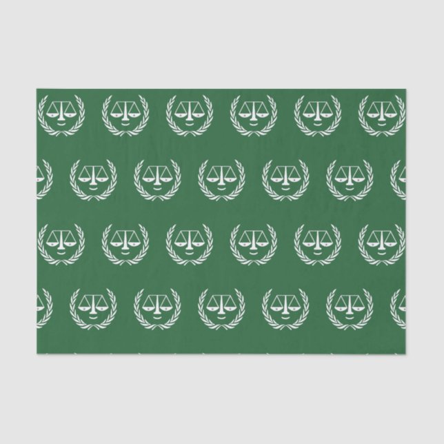 Papel De Seda Advogado Presente Livro Verde (Frente )