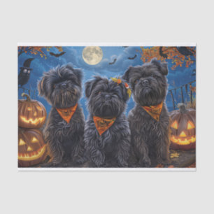 Papel De Seda Affenpinscher Halloween Spooky