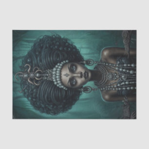 Papel De Seda África Americana Bonita Rainha Voodoo