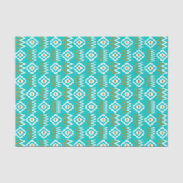 Papel De Seda África Kente Dark Aqua Teal Blue Diamond