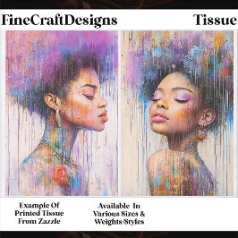 Papel De Seda African American Afro Hair Women EX8 Decoupage