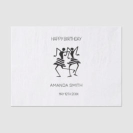 Papel De Seda African Art, Silhouette Celebration Dancers