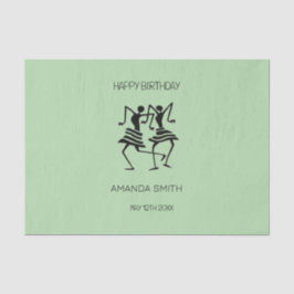 Papel De Seda African Art, Silhouette Celebration Dancers