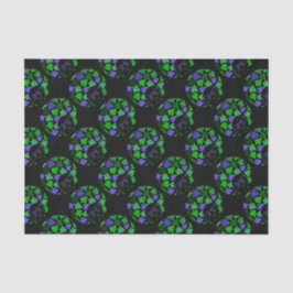 Papel De Seda Afro Diva Verde e Azul