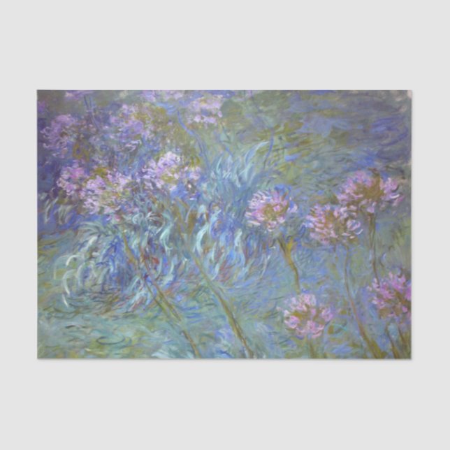 Papel De Seda Agapanthus por Claude Monet (Frente )