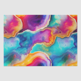Papel De Seda Ágata Leopardo Arco-íris | Glam Abstrato