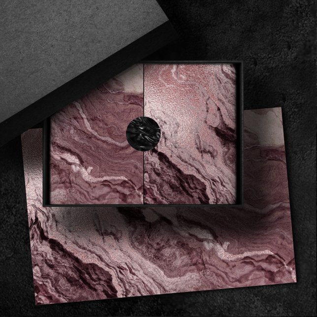 Papel De Seda Agato Mauve Cristalizado | Mármaco-rosa Rosa Dusty (Criador carregado)