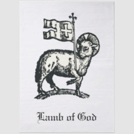 Papel De Seda Agnus Dei O Cordeiro Pascal de Deus Arte Refinada 