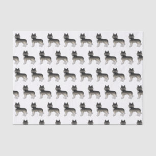 Papel De Seda Agouti Siberian Husky Cute Dog Patterno