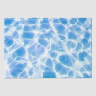 Papel De Seda Água Azul Aplicada