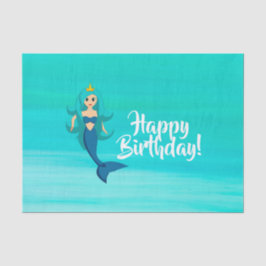 Papel De Seda Água do oceano da princesa da Sereia