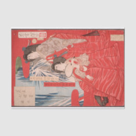 Papel De Seda Água em cascata de Tsukioka Yoshitoshi