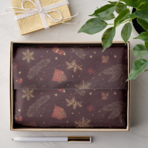 Papel De Seda Água-forte de Férias de Natal Pinheiro Berry 
