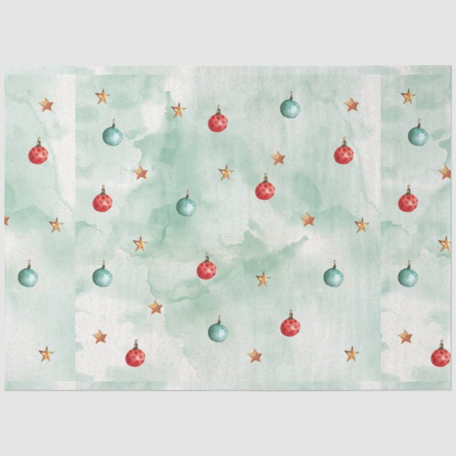 Papel De Seda Água-forte de Natal Dourado Design 20 (Frente )