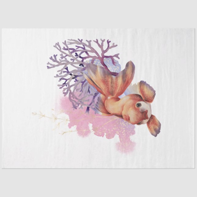 Papel De Seda Água Submarina Série Design 4 (Frente )