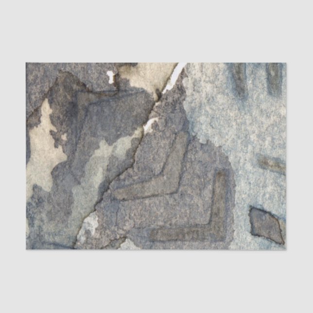 Papel De Seda aguarela cinza-azul 2 do fundo (Frente )