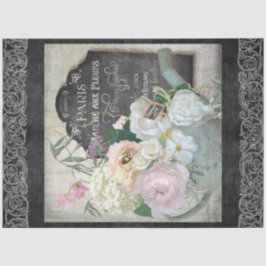 Papel De Seda Águas De Vintagem De Flor Em Paris Podem Gerar Des