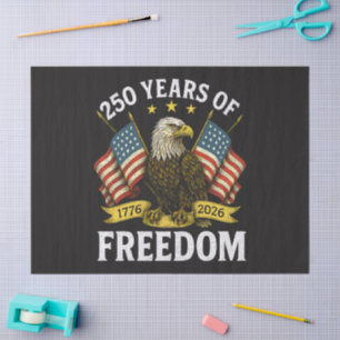 Papel De Seda Águia Careca 250 Anos de Liberdade 1776 2026