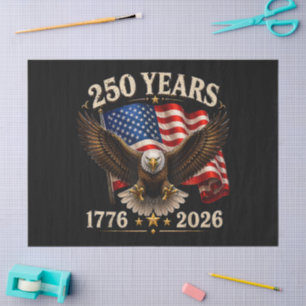 Papel De Seda Águia Patriótica EUA 250º Aniversário 250º