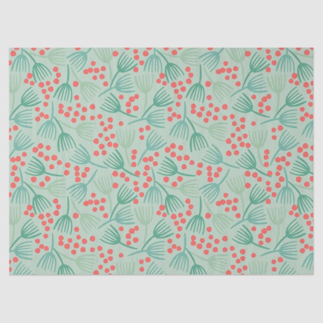 Papel De Seda Agulhas De Pinheiros Evergreen Tree De Natal Manus (Frente )